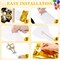 28 Pcs Photo Booth Props for Birthday Wedding Party Decorations Mix of 24 Photo Props, 4 Pcs 3.28 x 6.56 ft Foil Fringe Curtains Party Supplies for Prom Birthday Wedding Graduation (Gold)